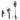 Stand & Holders-LV03 Plus HOCO Universal LED Light Live broadcast Stand Mobile Phone Mount Holder