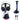 Gaming-RGB Headset and Controller Stand with Charging for PS5/PS5 Elite Controller-Black-(P5-2029)