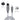 2 Meters Type C Power Charge Cable for Wii-Gray